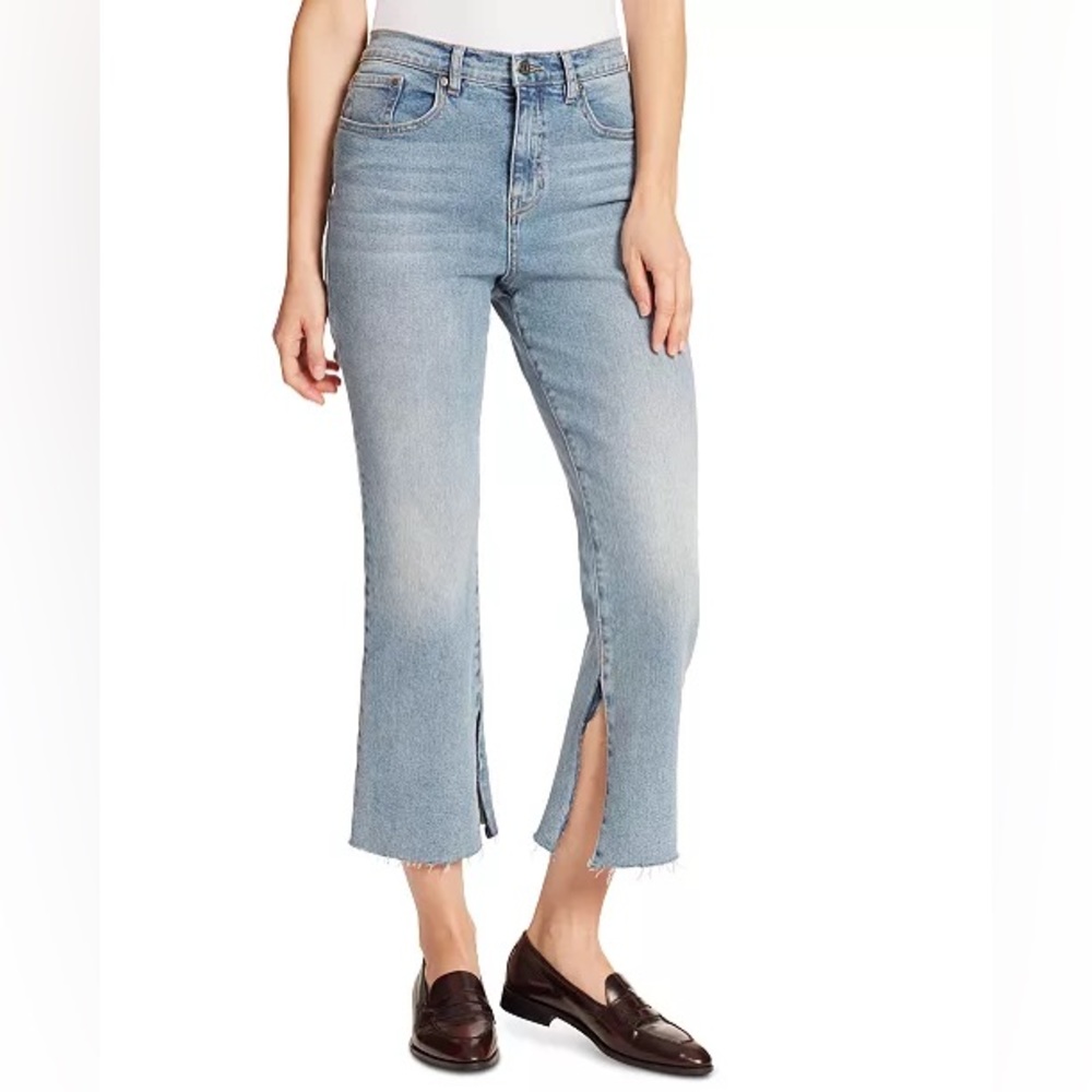 NWT Ella Moss Vintage inspire denim Slit-Hem Highwaist Crop Flare Jeans 26